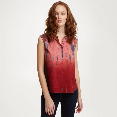 Blouse Sans Manches Tie And Dye Femme Pepe Jeans Rouge 3 Suisses