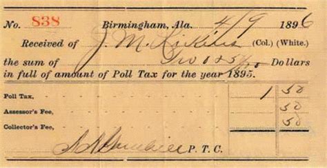 Teaching With Laurel Grove School Poll Tax Receipt