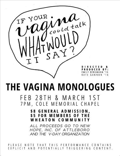 The Vagina Monologues 2014 Blog Wheaton College Massachusetts