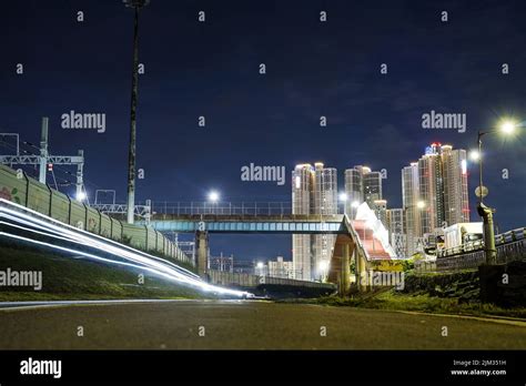 Korea South Chaungcheong Province Cheonan Night View Stock Photo Alamy