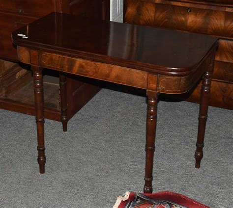 Lot 1311 A 19th Century Mahogany Fold Over Tea Table