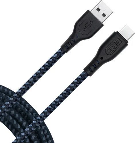 Blue And Grey ERD UC 68 Braided USB C Data Cable 1 Meter USB Type C