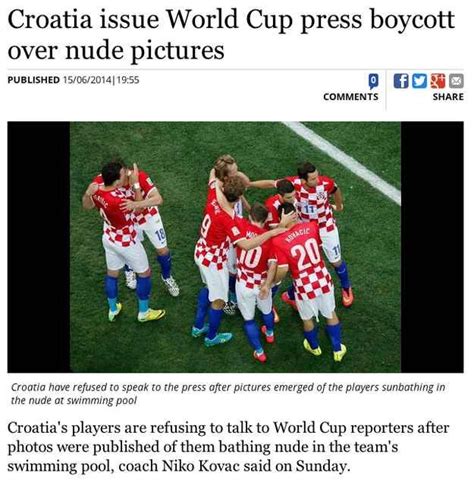 The Croatian World Cup Team Celebrated Losing To Brazil By Swimming