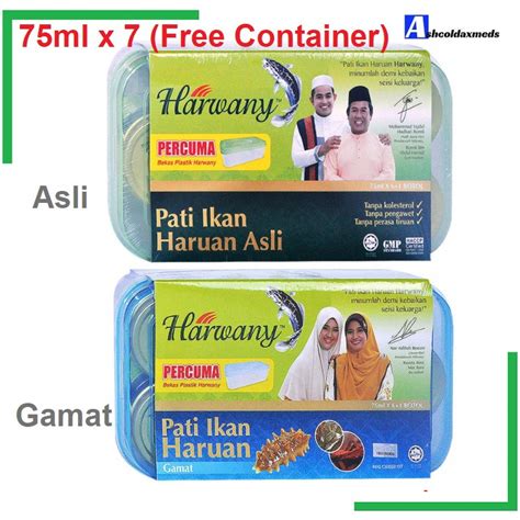 Harwany Pati Ikan Haruan Asli Atau Gamat 75ml X 6 S Free 1 S