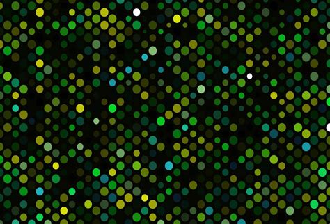 Textura De Vector Verde Oscuro Amarillo Con Discos Vector En