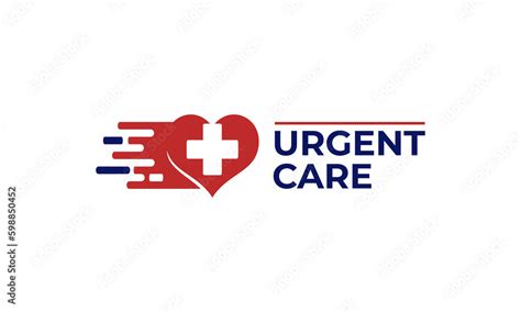 Logo For Urgent Care With Pictogram Combination Heart Love Shape And