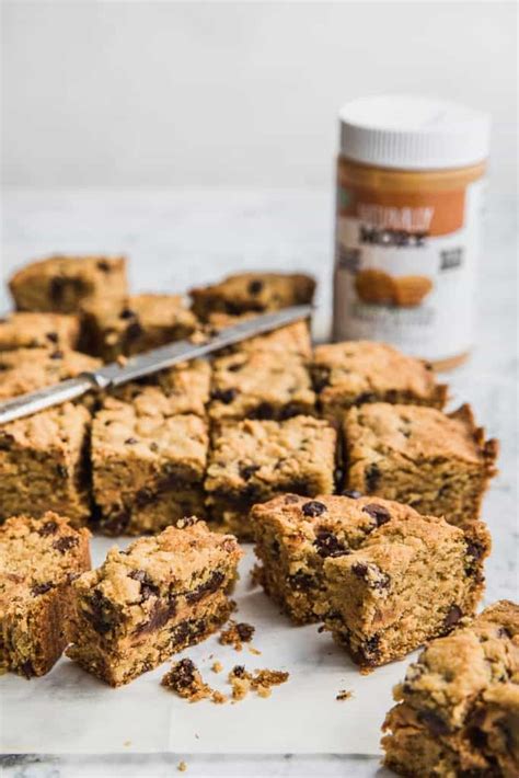Healthy Cookie Bar Recipe Peanut Butter Chocolate