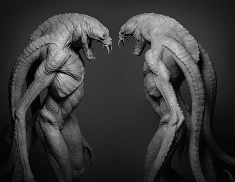 Artstation Lamia Luke Starkie Alien Creatures Fantasy Creatures