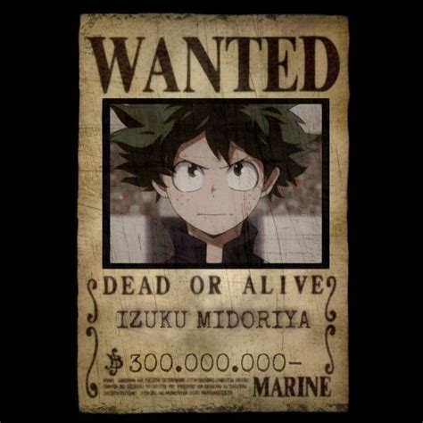 Izuku Midoriya Wanted Poster Anime Artesan As De Anime C Mo Dibujar