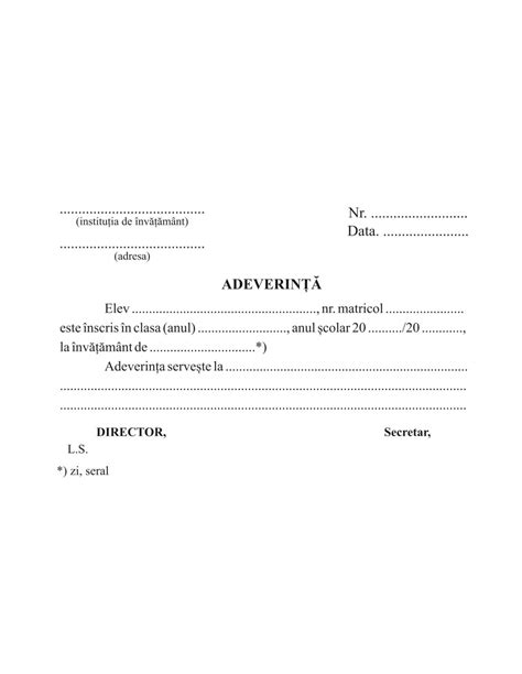 Adeverinta De Salariu