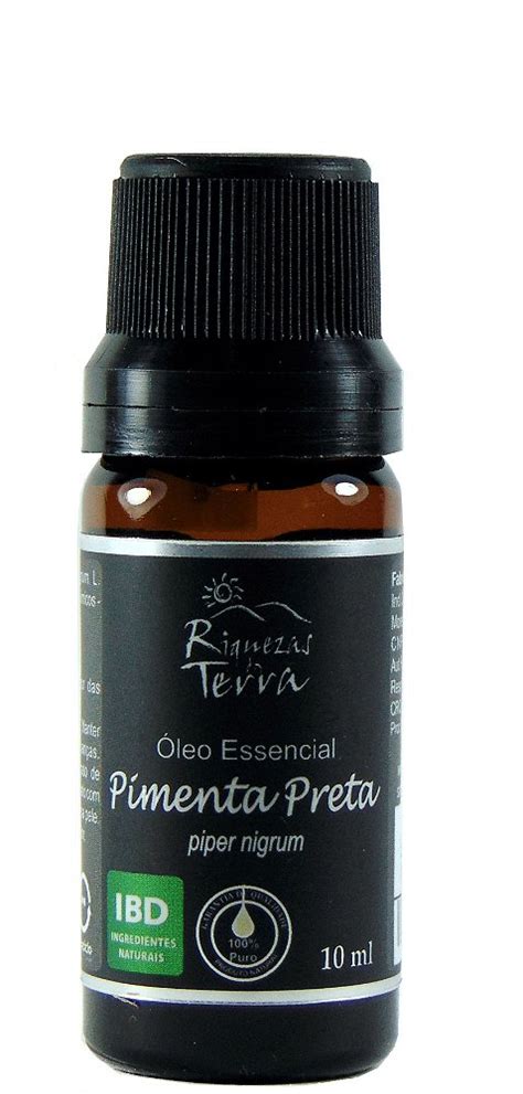 Óleo Essencial Pimenta Preta Riquezas da Terra Cosméticos