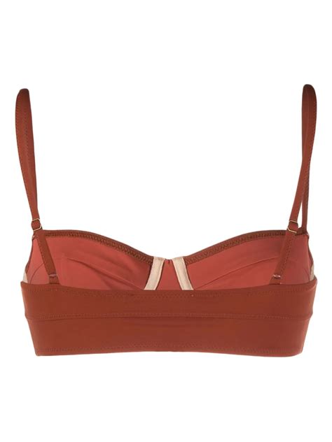 Ulla Johnson Zahara Bikini Top Brown FARFETCH