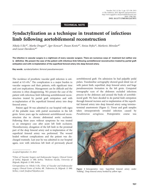 (PDF) Syndactylization as a technique in treatment of infectious limb ...