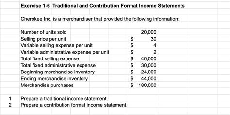 Solved Exercise 1 6 Traditional And Contribution Format