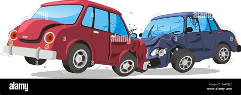 Accidente De Coche Cartoon Ilustraci N Vectorial Imagen Vector De Stock