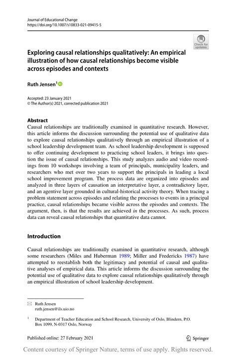 (PDF) Exploring causal relationships qualitatively: An empirical ... 