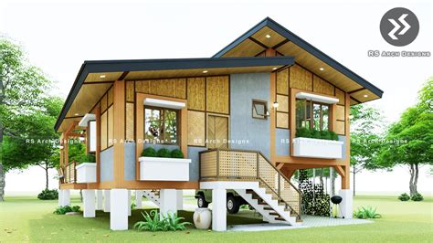 Split Level Amakan House Design With 2 Bedrooms Elevated Native House