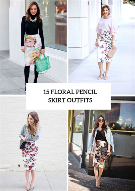 15 Floral Pencil Skirt Outfits For Spring Days - Styleoholic