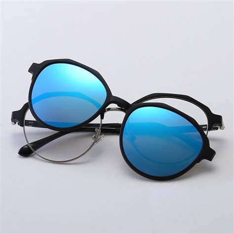 2 In 1 Magnet Clip On Optical Glasses Frame Men Po Grandado