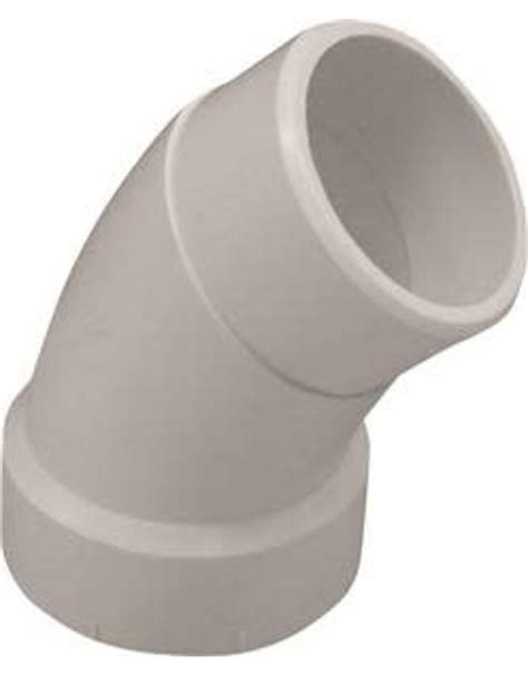 Canplas Sanitary Street Elbow In Spigot X Hub Deg Angle