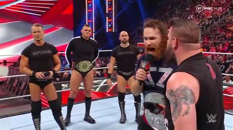 Imperium Confronta A Kevin Owens And Sami Zayn Wwe Raw Español Latino