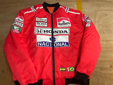 Ayrton Senna Vintage Formula 1 Racing Jacket F1 Bomber Jacket Etsy