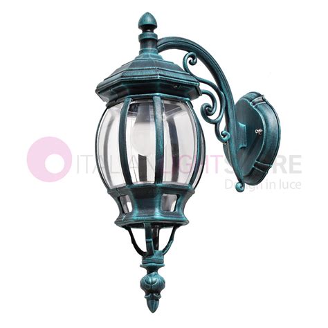 ENEA Lampada Lanterna Applique Da Esterno Giardino 2402 B5R Nero Verde