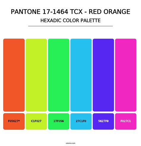 PANTONE 17 1464 TCX Red Orange Color Palettes Colorxs