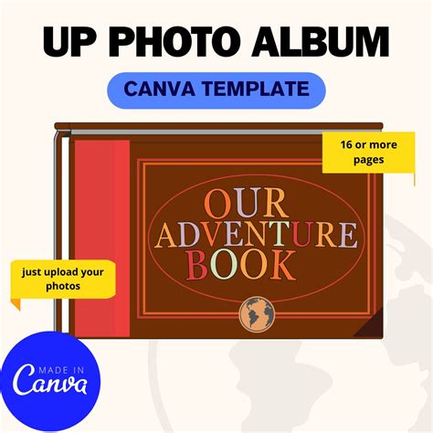 adventure book canva editable  template etsy