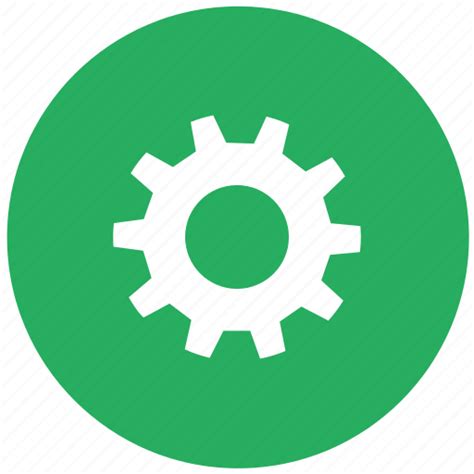 Configuration Gear Green Options Round Settings Icon