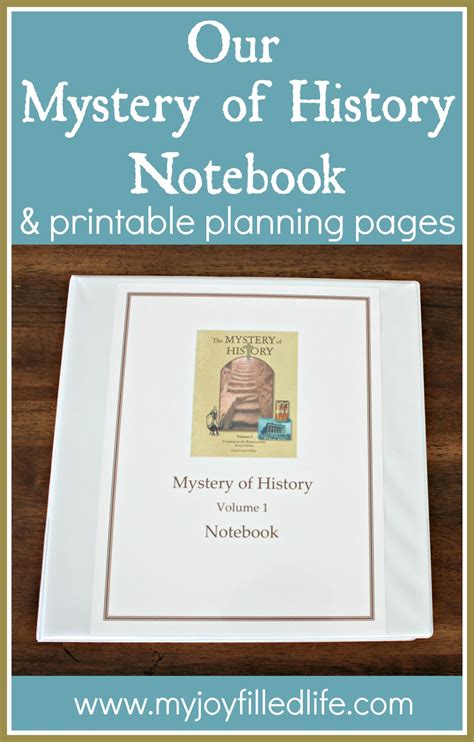 Our Mystery Of History Notebook And Printable Planning Pages My Joy