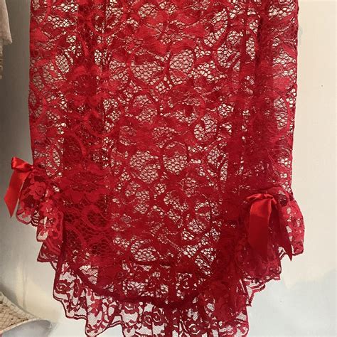 STILL AVAILABLE VINTAGE JUST SEXY LINGERIE Red Lace Depop