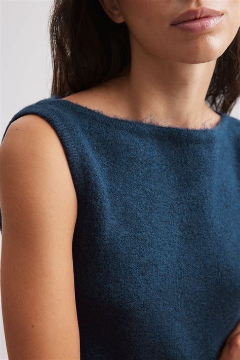 Knitted Tank Top Blue Na Kd