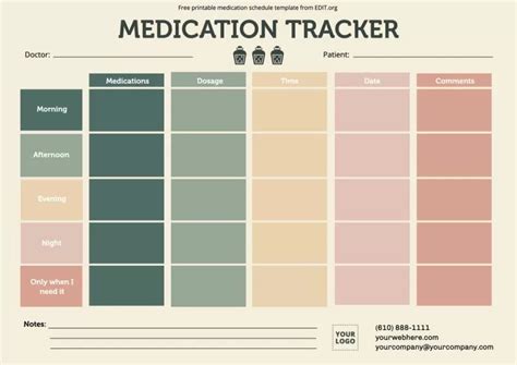 Modelli Editabili Per Creare Liste Dei Farmaci Da Assumere