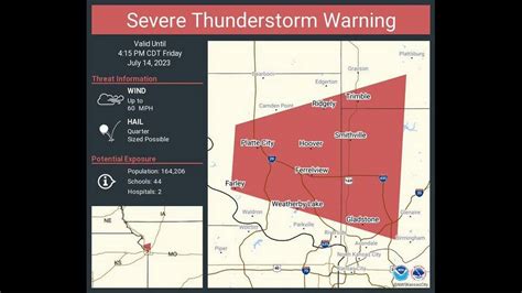 Severe Thunderstorms Passing Through Kansas Citys Northland Kansas