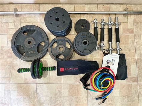 84kg Barbell And Dumbell Set Sports Equipment Exercise And Fitness