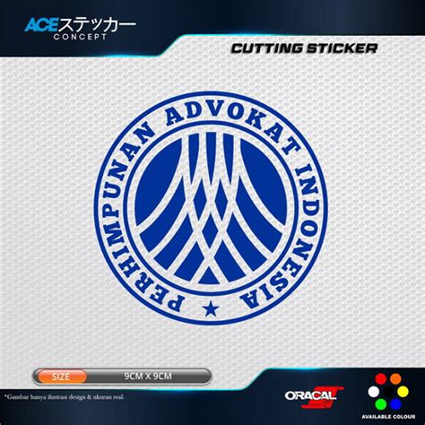 Jual Stiker Peradi Bulat Logo Baru Sticker Cutting MobIl Laptop Putih