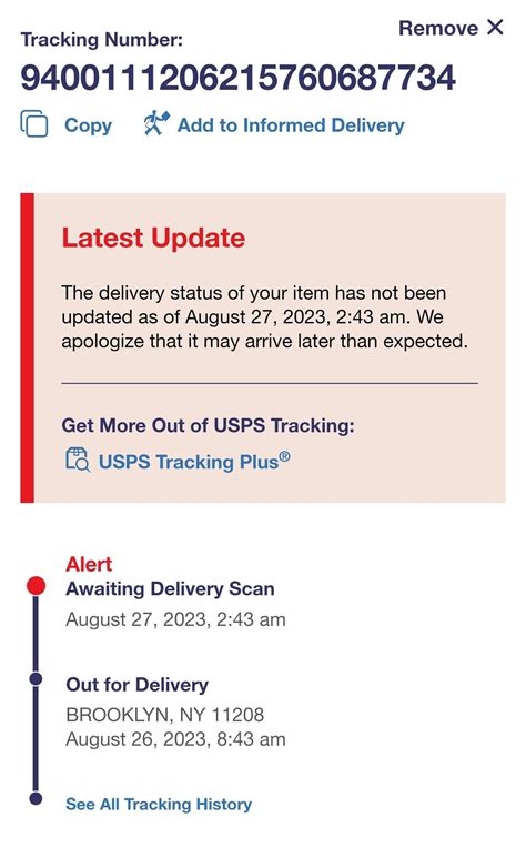 Package was never marked delivered and isn't in my mailbox, submitting