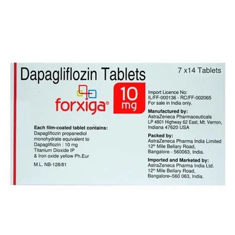 Forxiga Mg Tablet At Rs Stripe Forxiga Tablets In Nagpur Id