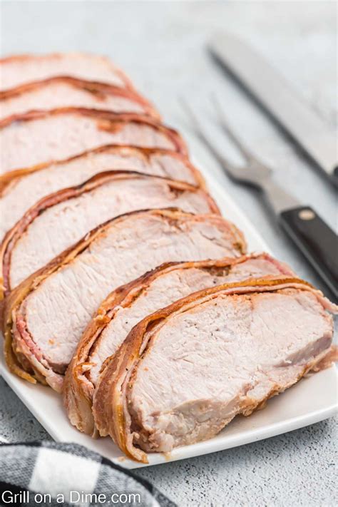 Grilled Bacon Wrapped Pork Loin Recipe Grillonadime