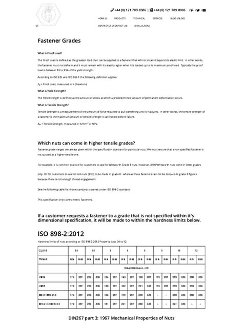 Fastener Grades Pdf