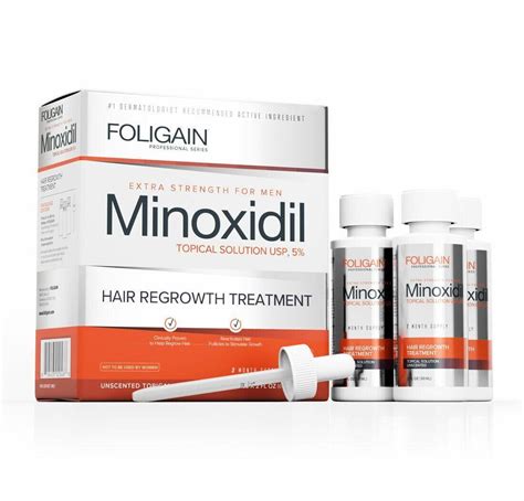 Comprar MINOXIDIL FOLIGAIN 5% - 3 FRASCOS DE 60ML - LP Cosméticos