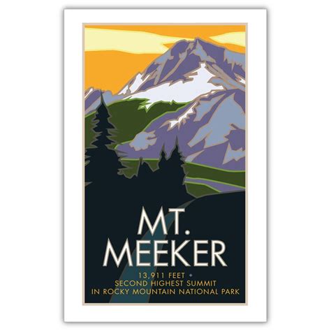 Mt Meeker Poster Rocky Mountain National Park Etsy