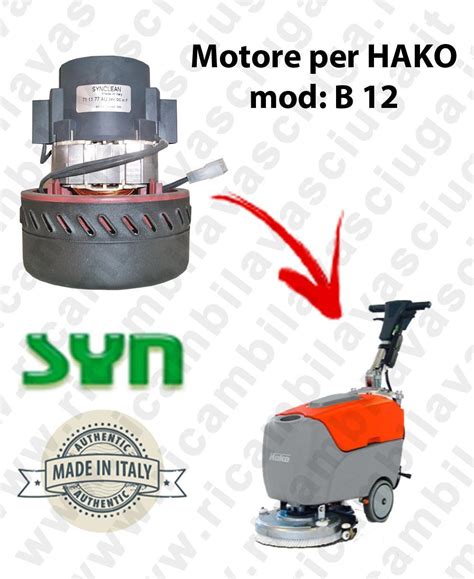 Moteur Aspiration Synclean Di Rechange Pour Autolaveuse Hako Model B