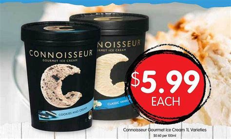 Connoisseur Gourmet Ice Cream Offer At Spudshed