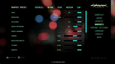 Cyberpunk 2077 Graphics Settings Reveals Support For Nvidia RTX