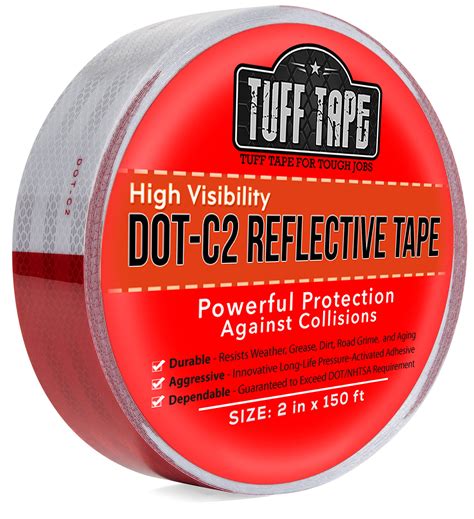 Buy Dot Reflective Tape Red And White Dot C2 Conspiciuity Tape Commercial Roll 2 Inch X