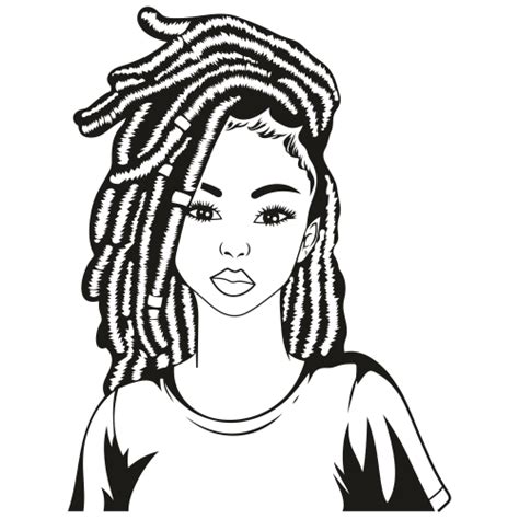 Pretty Woman Braids Dreads Hairstyle Svg Afro Beautiful Woman Dreads