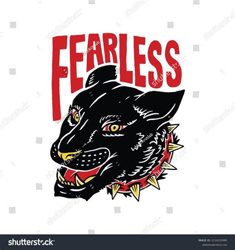 Fearless Illustration T Shirt Design Stock Vector (Royalty Free ...