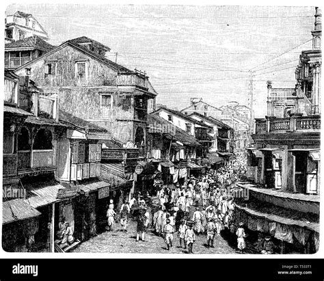 Street In Bombay Anonym 1897 Stock Photo Alamy